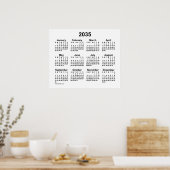 2035 White Calendar door Janz Print (Keuken)