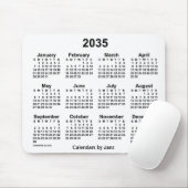 2035 White Calendar van Janz Muismat (Met muis)