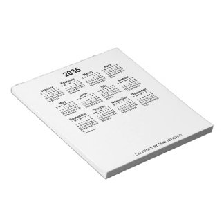 2035 White Calendar van Janz Notitieblok