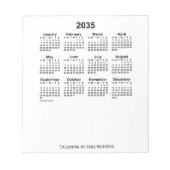 2035 White Calendar van Janz Notitieblok (Voorkant)