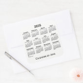 2035 White Calendar van Janz Square Sticker (Envelop)