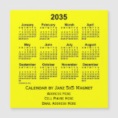 2035 Yellow Business Calendar van Janz (Voorkant)