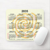 2035 Zonnedagen 52 weken ISO-kalender door Janz Muismat (Met muis)