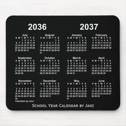 2036-2037 Agenda van het Neon School Year van Janz Muismat (Voorkant)