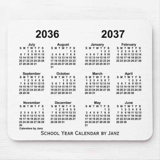2036-2037 Agenda van het Witte Schooljaar van Janz Muismat (Voorkant)