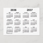2036-2037 White School Jaarkalender door Janz Briefkaart (Voorkant)