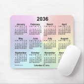 2036 Rainbow Cloud Calendar van Janz Muismat (Met muis)