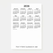 2036 White Calendar van Janz Post-it Notes (Voorkant)