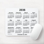 2036 Witte kalender van Janz muismat (Met muis)