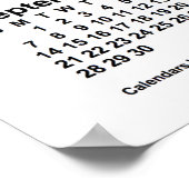 2036 Witte Kalender van Janz Print (Hoek)