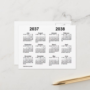 2037-2038 Agenda van het Witte Schooljaar van Janz Briefkaart