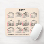 2037 Antiek wit 52 weken ISO-kalender door Janz Muismat (Met muis)