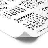 2037 Nebraska Zandheuvels Kalender van Janz Poster (Hoek)