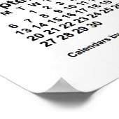 2037 Witte Kalender van Janz Print (Hoek)