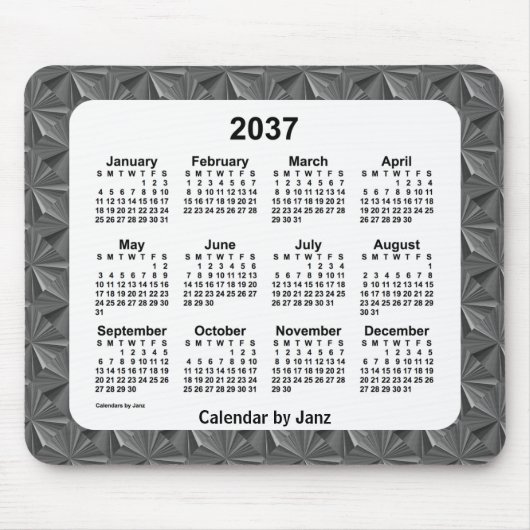 2037 Zwarte diamanten agenda van Janz Muismat (Voorkant)