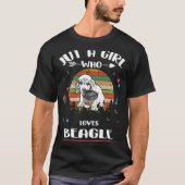 203 Een meisje dat van Beagle houdt T-shirt (Voorkant)