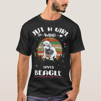 203 Een meisje dat van Beagle houdt T-shirt
