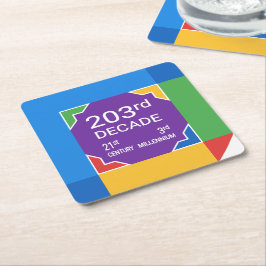 203ste decennium (Nieuwjaar 2021—2030) Kartonnen Onderzetters