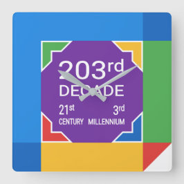 203ste decennium (Nieuwjaar 2021—2030) Vierkante Klok