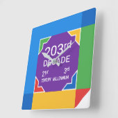 203ste decennium (Nieuwjaar 2021—2030) Vierkante Klok (Hoek)