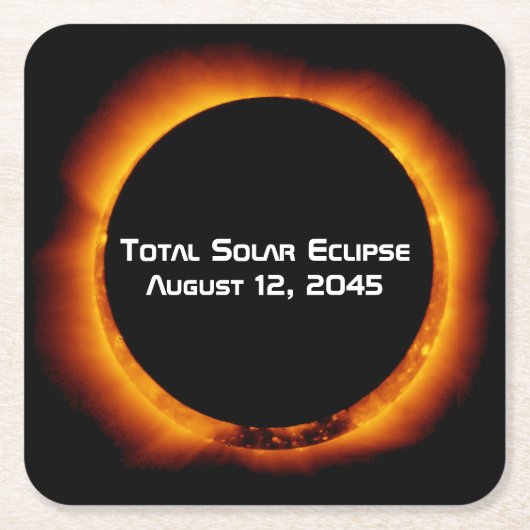 2045 Totale zonsverduistering Kartonnen Onderzetters (Voorkant)