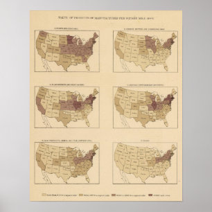 204 Vervaardiging/vierkante mijl Poster