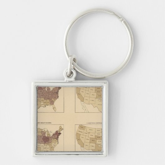 204 Vervaardiging/vierkante mijl Sleutelhanger (Voorkant)