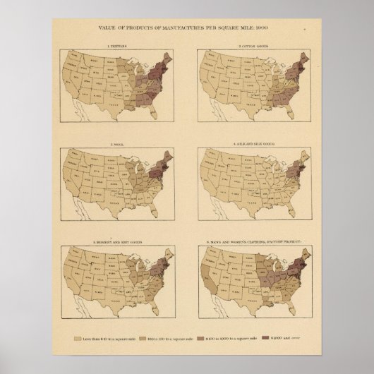 205 Vervaardiging/vierkante mijl Poster (Voorkant)