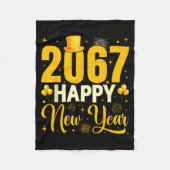 2067 Happy New Year Retro Funny 67 Six Seven Meme  Fleece Deken (Voorkant)