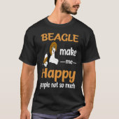 207 Beagle Maak me blij T-shirt (Voorkant)
