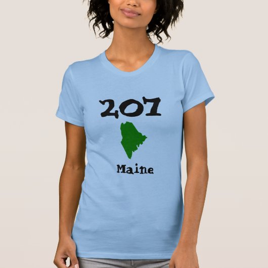 207, Gebiedscode Maine T-shirt (Voorkant)
