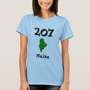 207, Gebiedscode Maine T-shirt