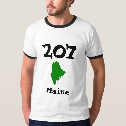 207, netnummer van Maine, Lewiston, Biddeford, Sac T-shirt (Voorkant)