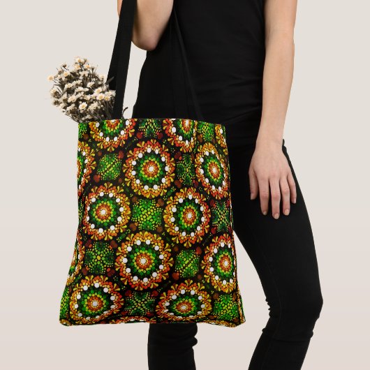 208 - Regenwoud Mandala - Canvas tas (Dichtbij)