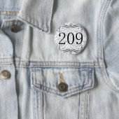 209 Gebiedscode Ronde Button 5,7 Cm (In situ)