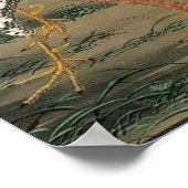 20. 群 図, 若 冲 Roosters, Jakuchu Poster (Hoek)