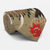 20. 群 図, 若 冲 Roosters, Jakuchu Stropdas (Opgerold)