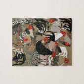 20. 群 鶏 図, 若 Vloot van Roosters, Jakuchu, Japan Ar Legpuzzel (Horizontaal)