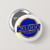 20.000 VINDT EEN GEoCaching-GUNNING Ronde Button 5,7 Cm (Voorkant /achterkant)