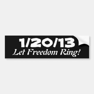 20-01-13; Laat vrijheid ruziën! Bumpersticker