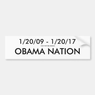 20-01-1-20-17, OBAMA NATION, 2009 KEYTARA ... BUMPERSTICKER
