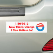 20-01-2013 Nu is dat verandering Bumpersticker (Op auto)
