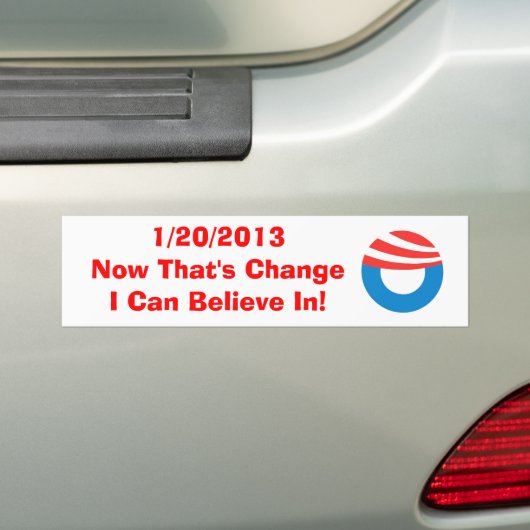 20-01-2013 Nu is dat verandering Bumpersticker (Op auto)