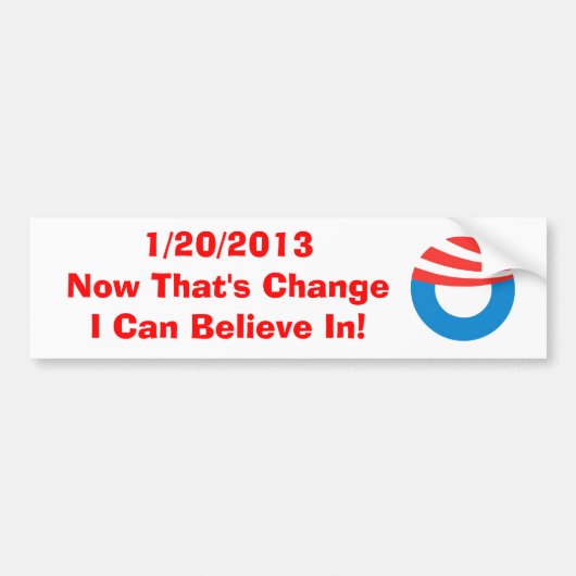 20-01-2013 Nu is dat verandering Bumpersticker (Voorkant)