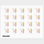 20 - 1,5"Blondine Bakker op Roze Adres Stickers (Vel)
