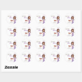 20 - 1,5" Brunette Bker Paarse Adres Stickers (Vel)
