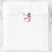 20 - 1,5" Brunette Bker Paarse Adres Stickers (Tas)