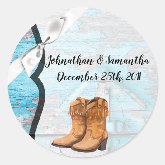 20 - 1.5"de Stickers Blauwe Houten Schuurdeurlaars (Voorkant)