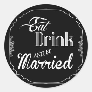 20 - 1.5 envelop afdichting eet Drink worden getro Ronde Sticker