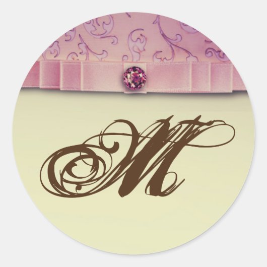 20 - 1,5 Envelop Seal Amethyst Jewel reliëf Ronde Sticker (Voorkant)